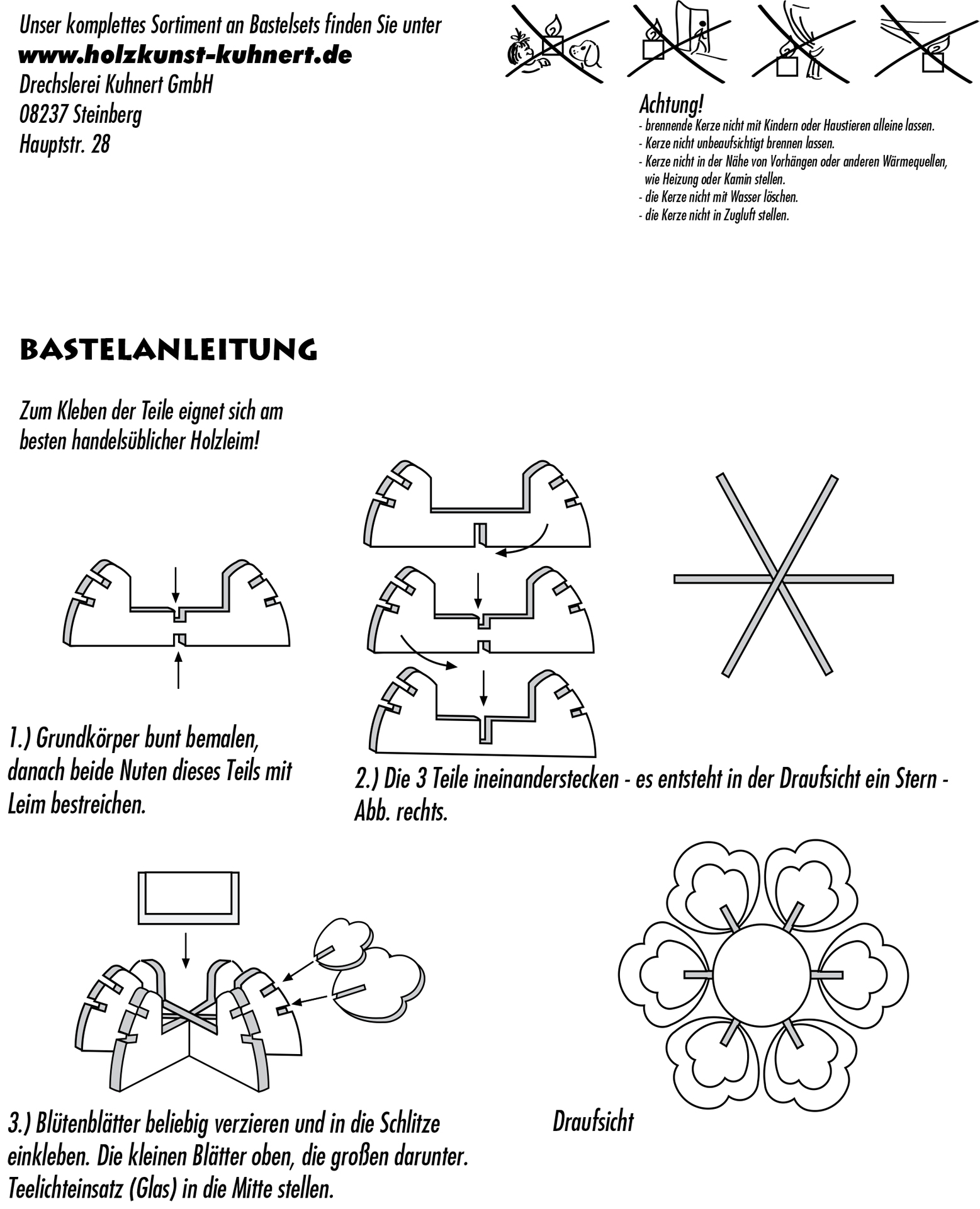 Bastelset Teelichthalter Mohnblume