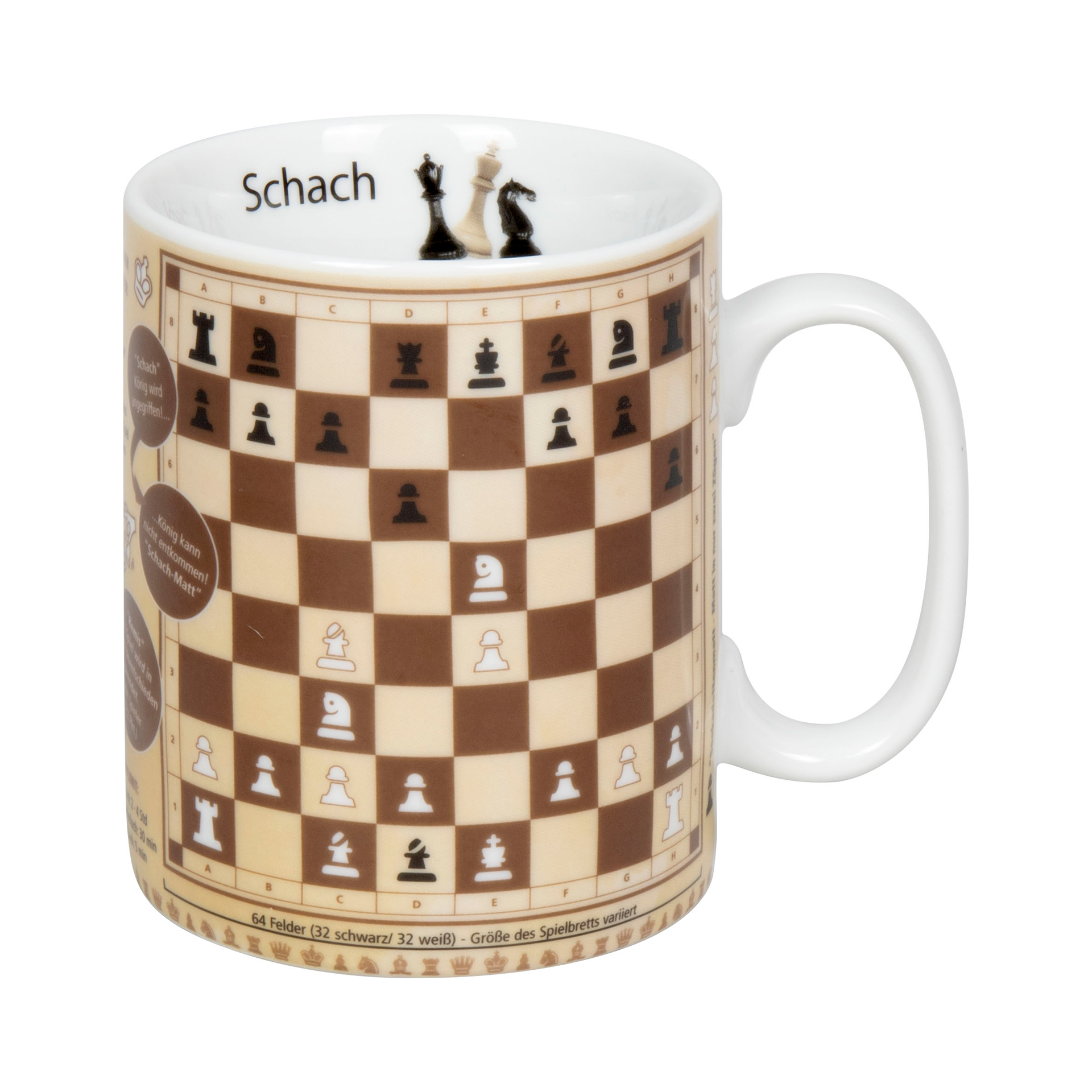 Porzellantasse "Wissensbecher Schach"