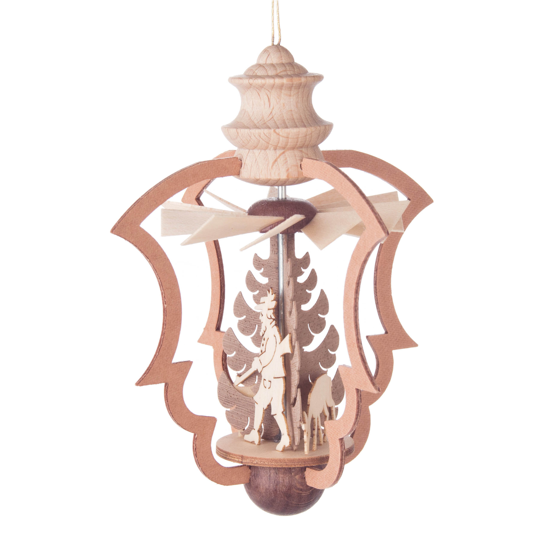 Mini Pyramide mit Waldfiguren, Wärmespiel hängend Mini Pyramide mit Waldfiguren, Wärmespiel hängend