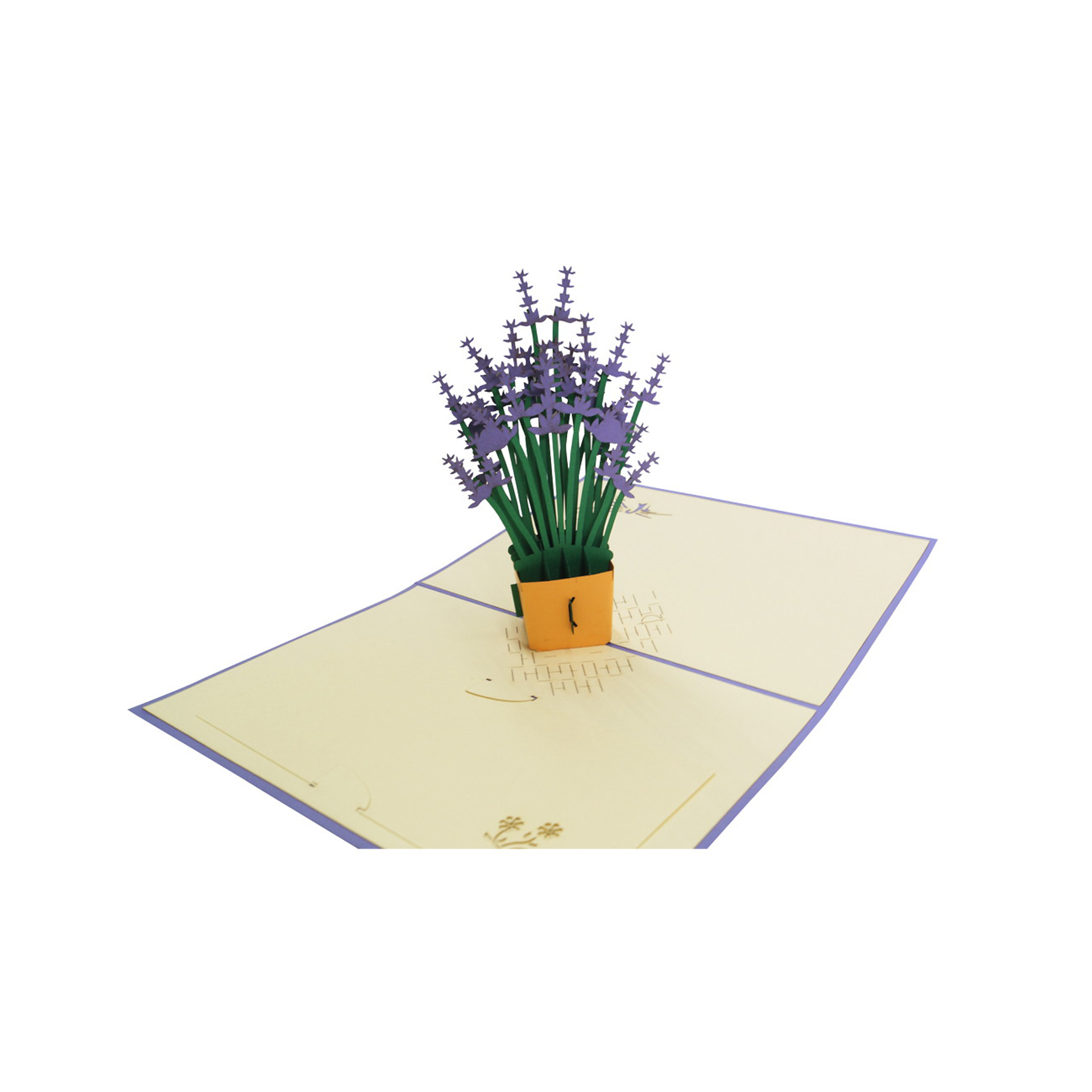3D-Karte Lavendel 