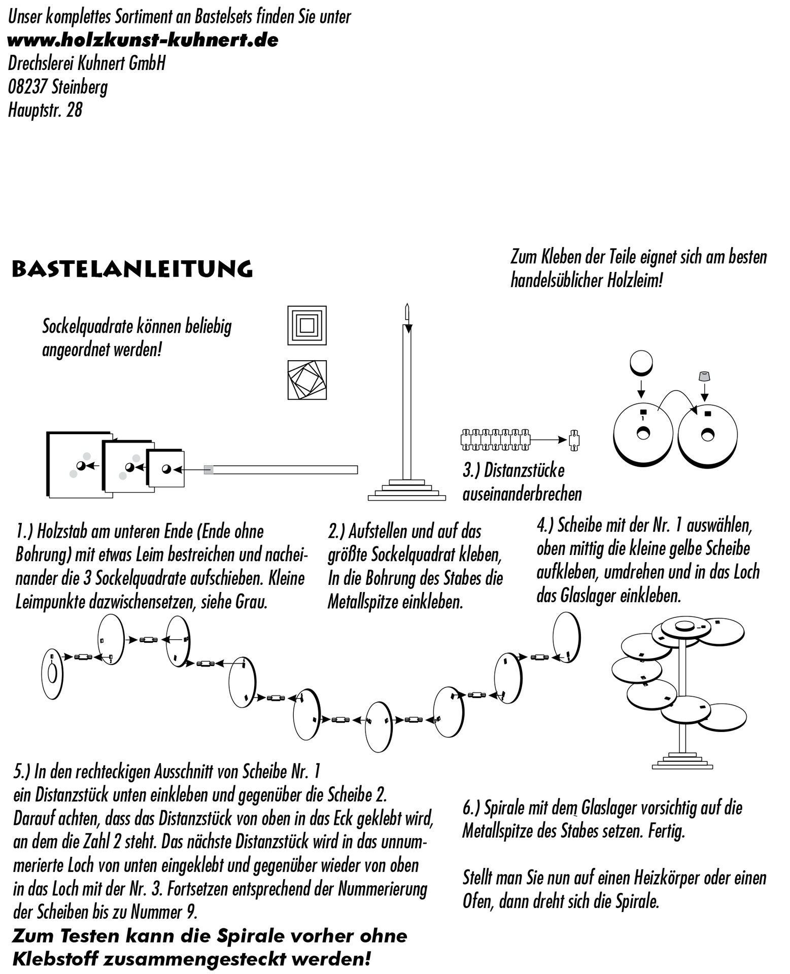 Bastelset Wärmespirale farbig