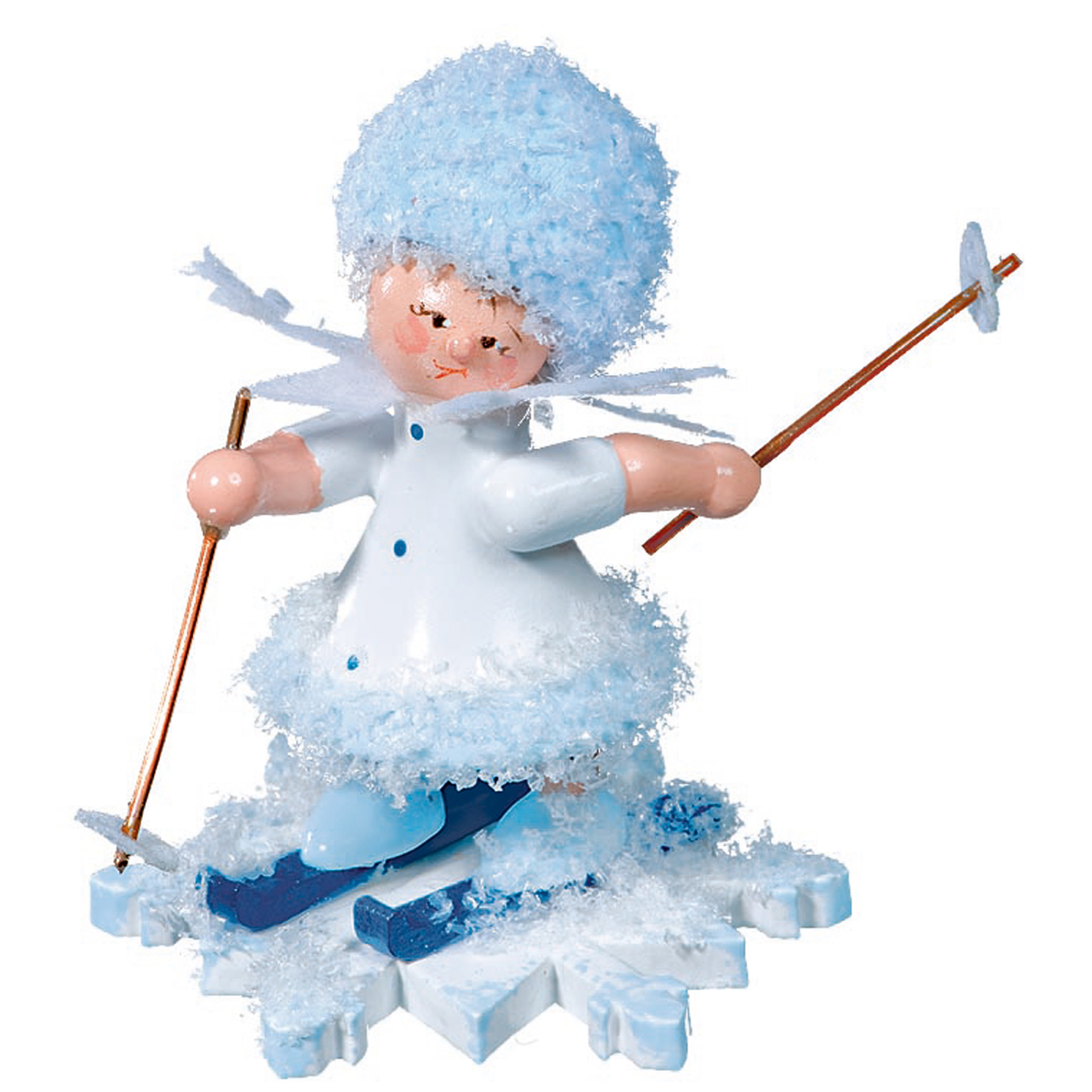 Schneeflöckchen mit Ski Schneeflöckchen mit Ski
