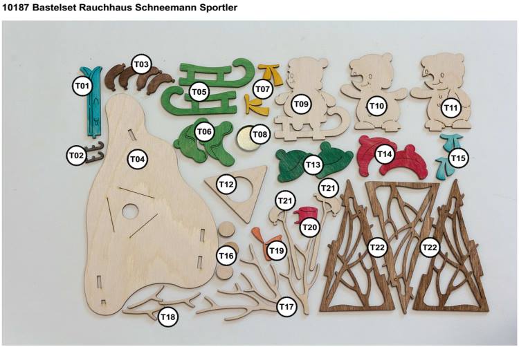 Bastelset Rauchhaus Schneemann Sportler