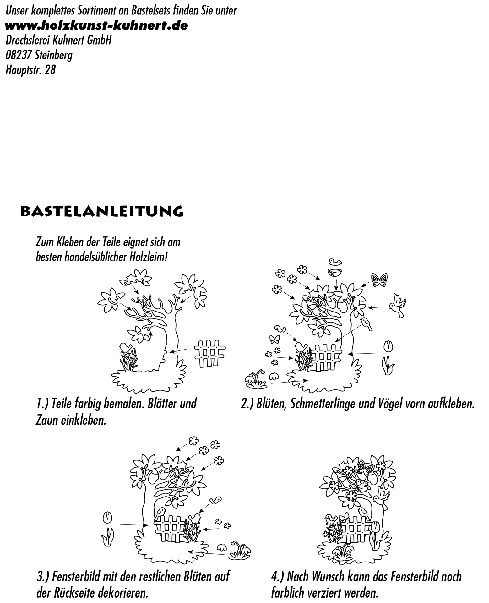Bastelset Fensterbild Frühling Bastelset Fensterbild Frühling