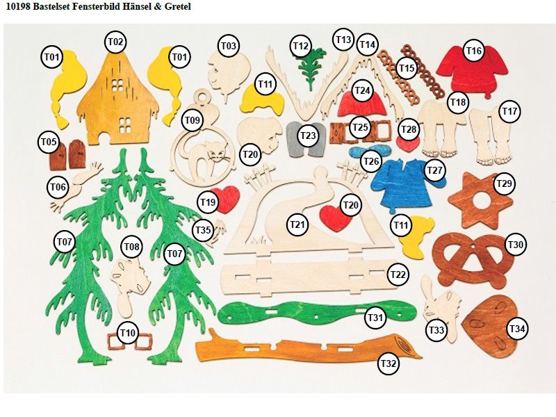 Bastelset Fensterbild Hänsel & Gretel