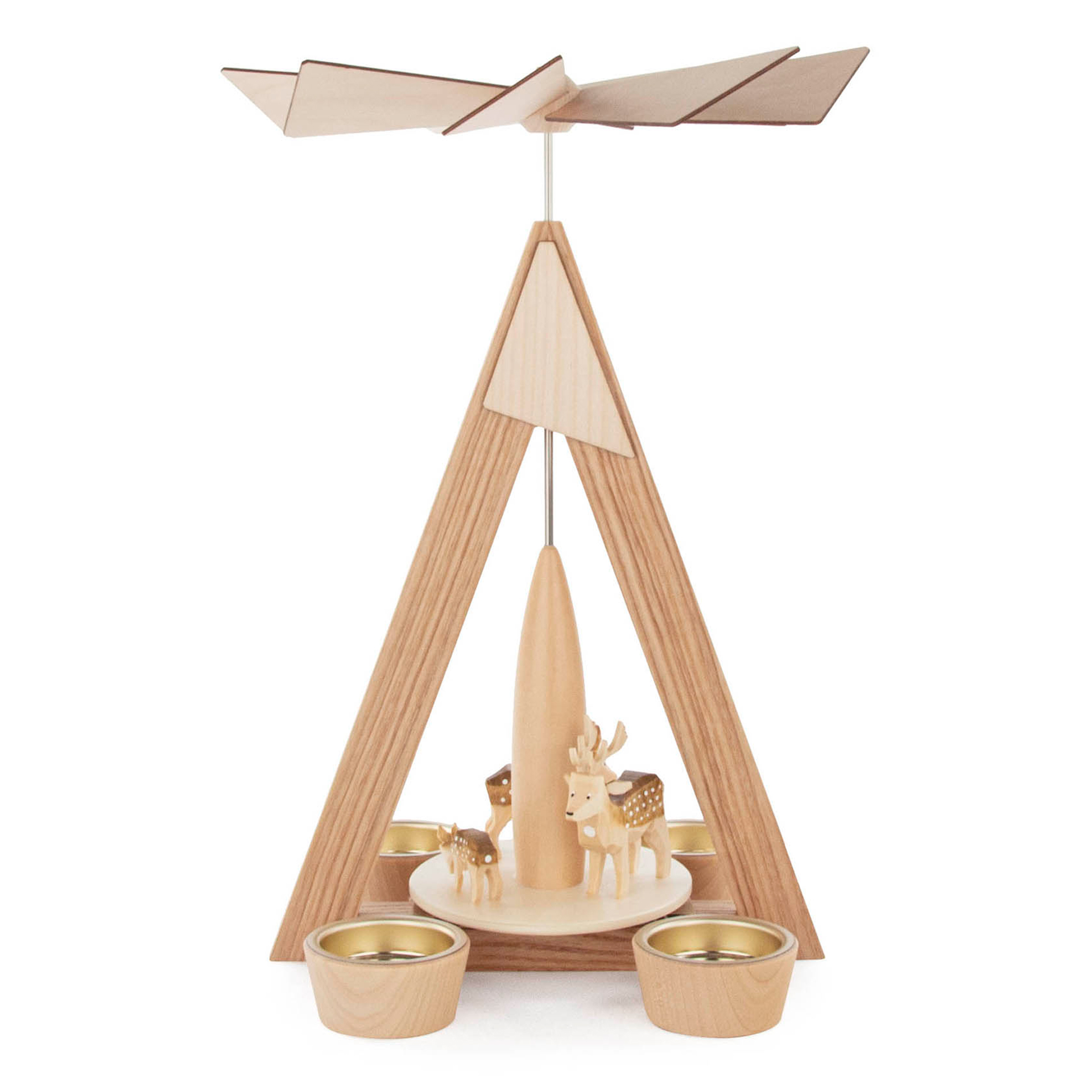 Pyramide mit Rehen, für Teelichte