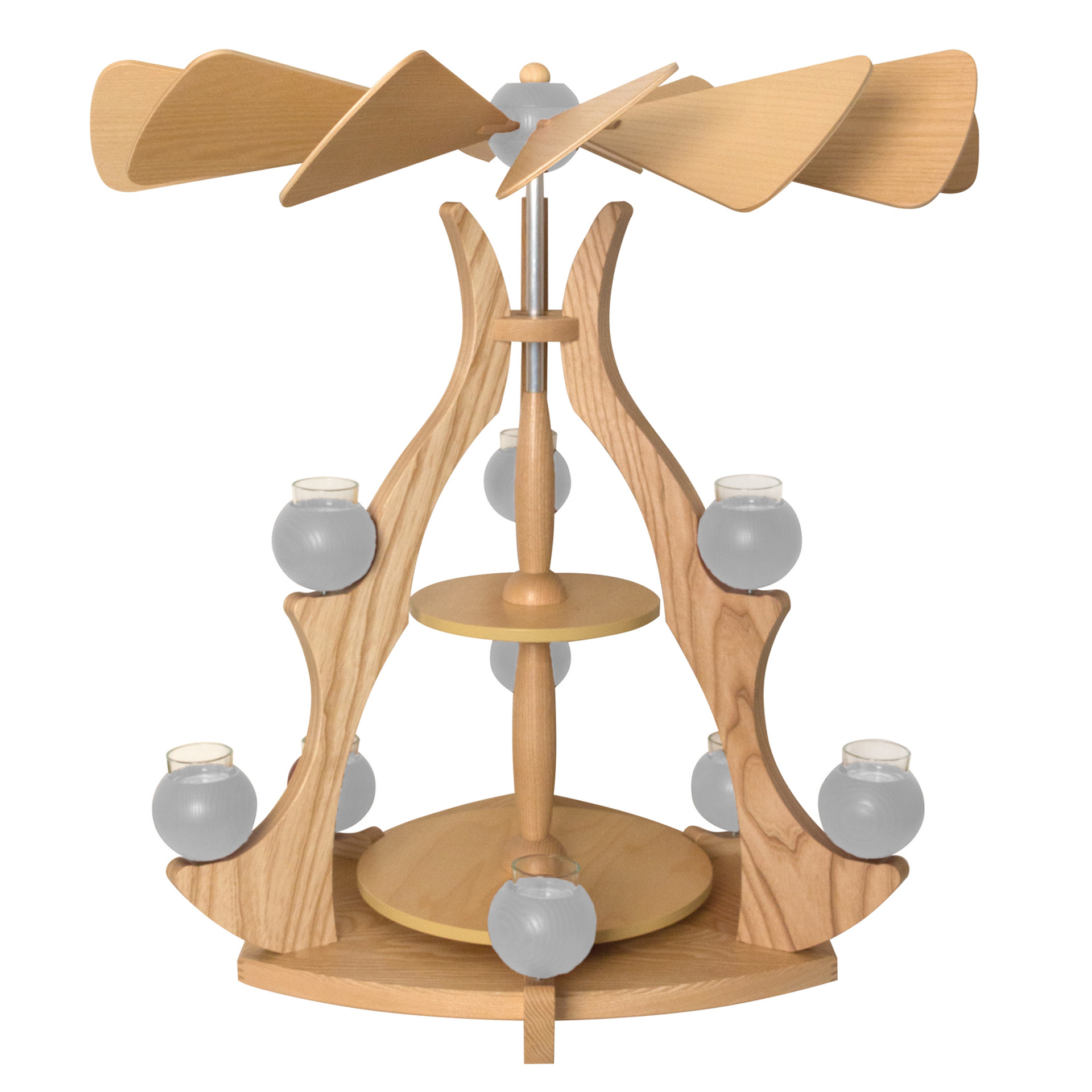 Massivholzpyramide 60 cm ohne Kugeln