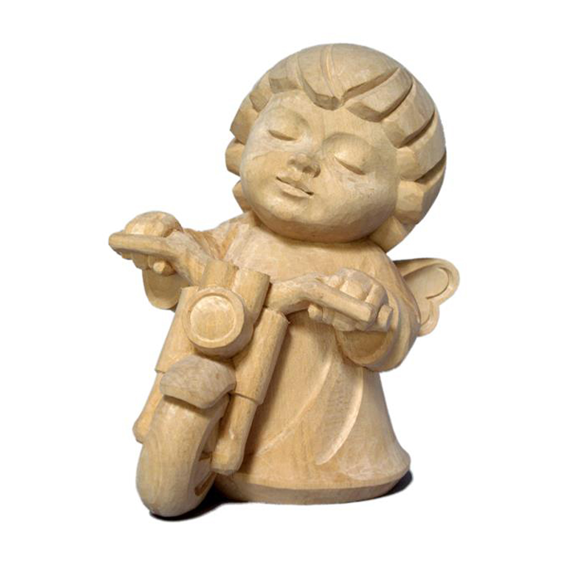 Engel mit Motorrad 4cm, natur Engel mit Motorrad 4cm, natur