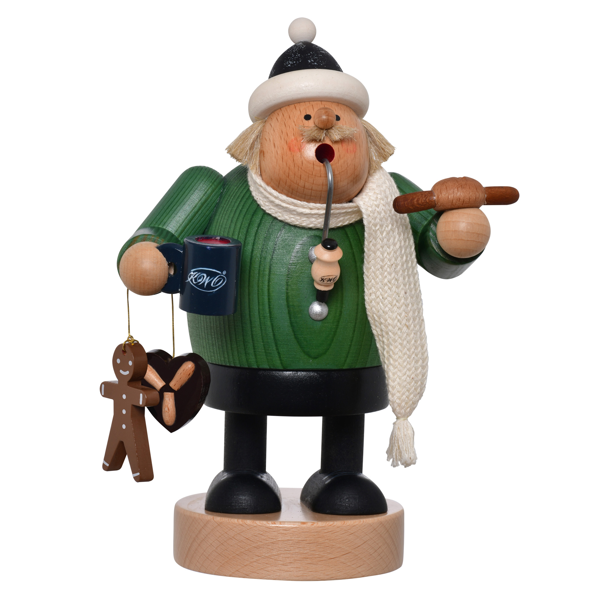Rauchfigur Weihnachtsmarktbesucher Rauchfigur Weihnachtsmarktbesucher