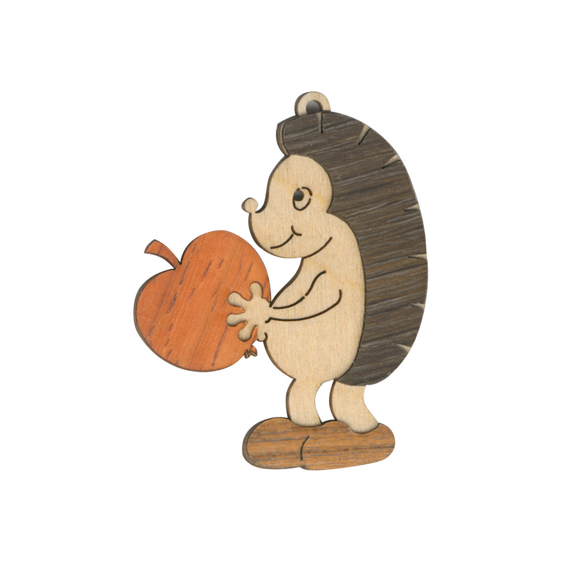 Baumschmuck Igel mit Apfel Baumschmuck Igel mit Apfel