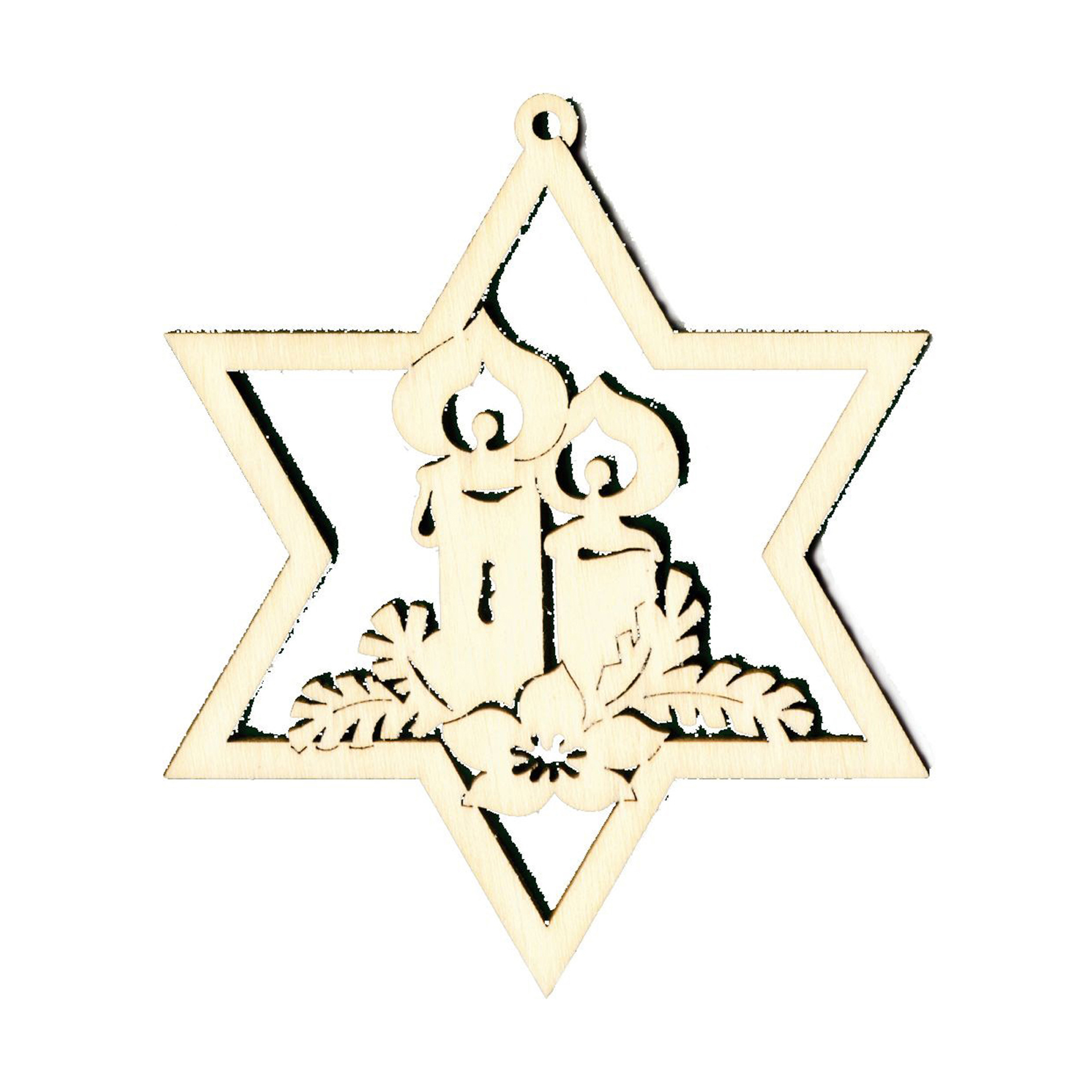 Baumschmuck Stern mit Kerzen Baumschmuck Stern mit Kerzen