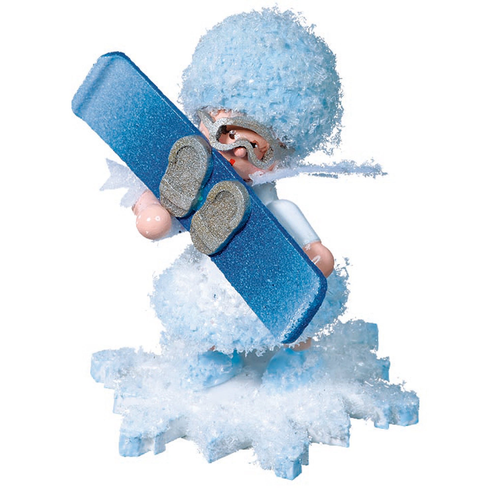 Schneeflöckchen mit Snowboard Schneeflöckchen mit Snowboard