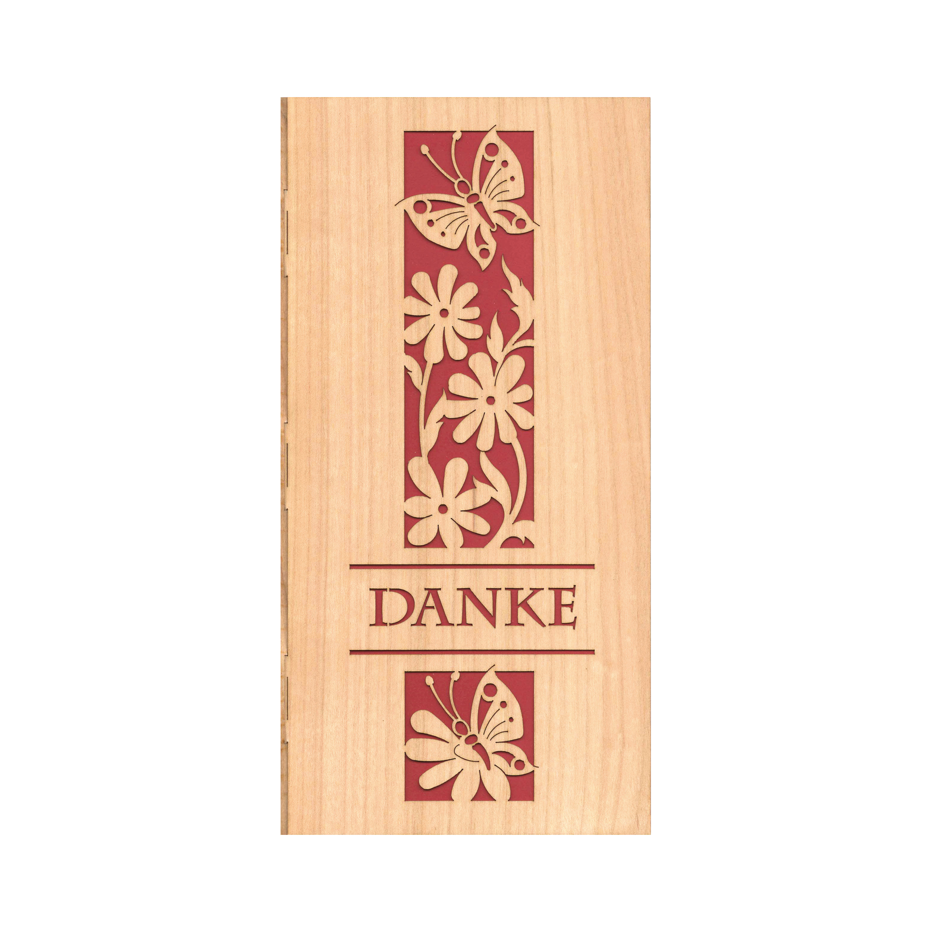 Furnierkarte Danke Furnierkarte Danke