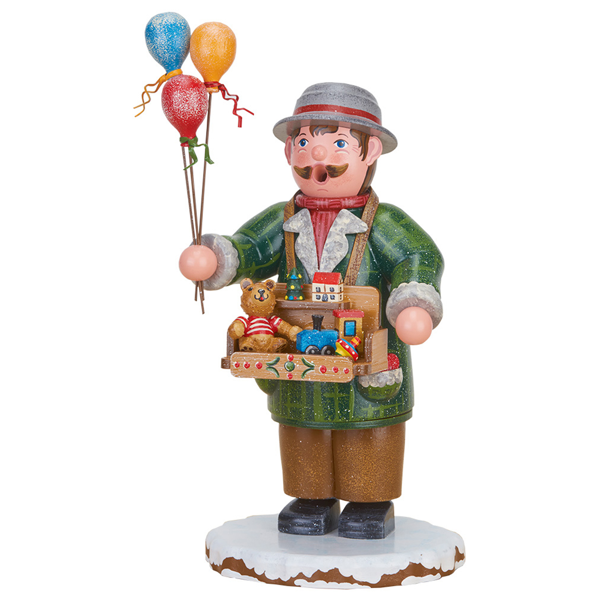 Rauchfigur Winterkinder Spielzeughändler Rauchfigur Winterkinder Spielzeughändler
