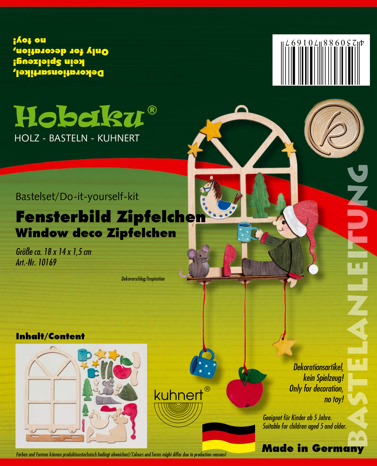 Bastelset Fensterbild Zipfelchen