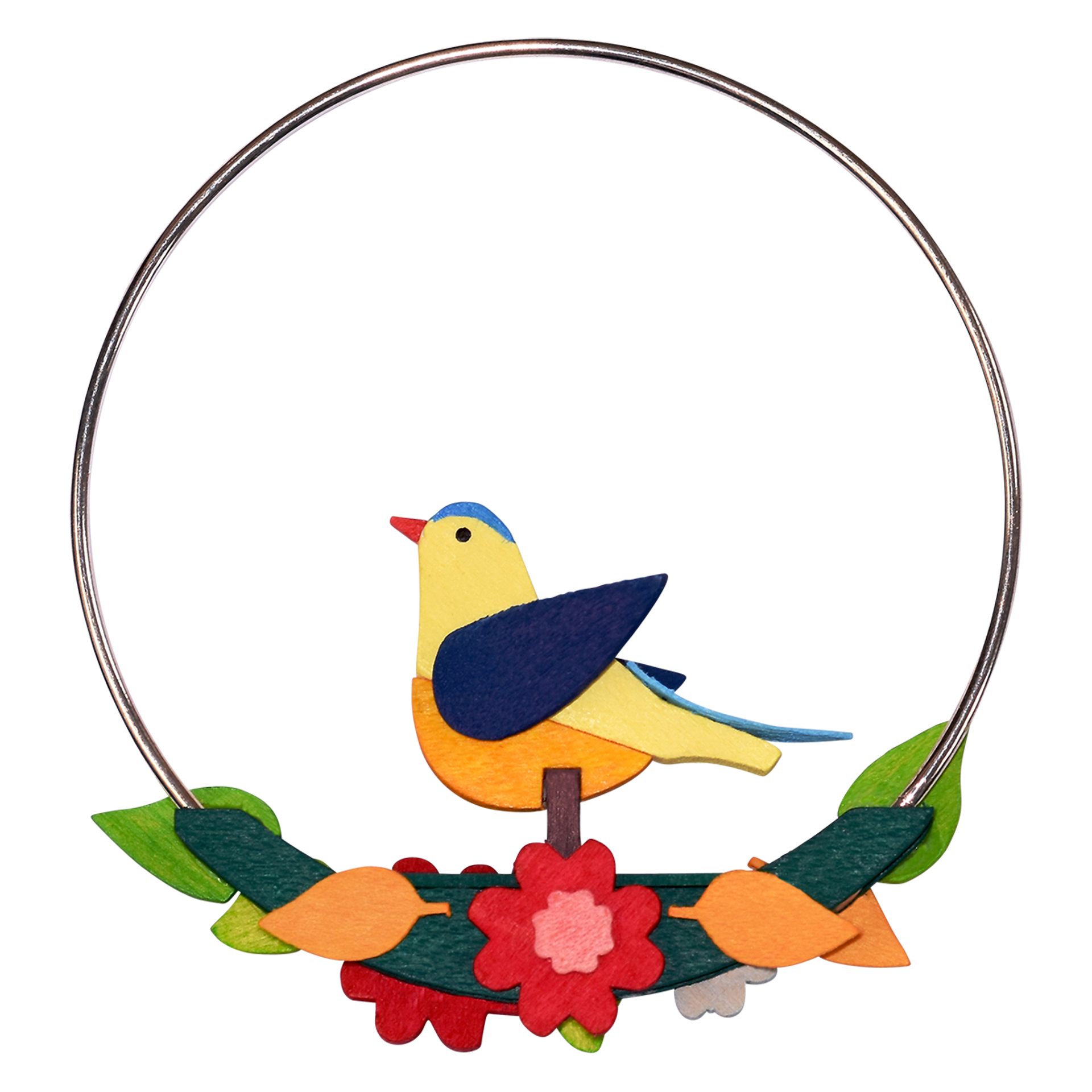 Baumschmuck Vogel im Ring