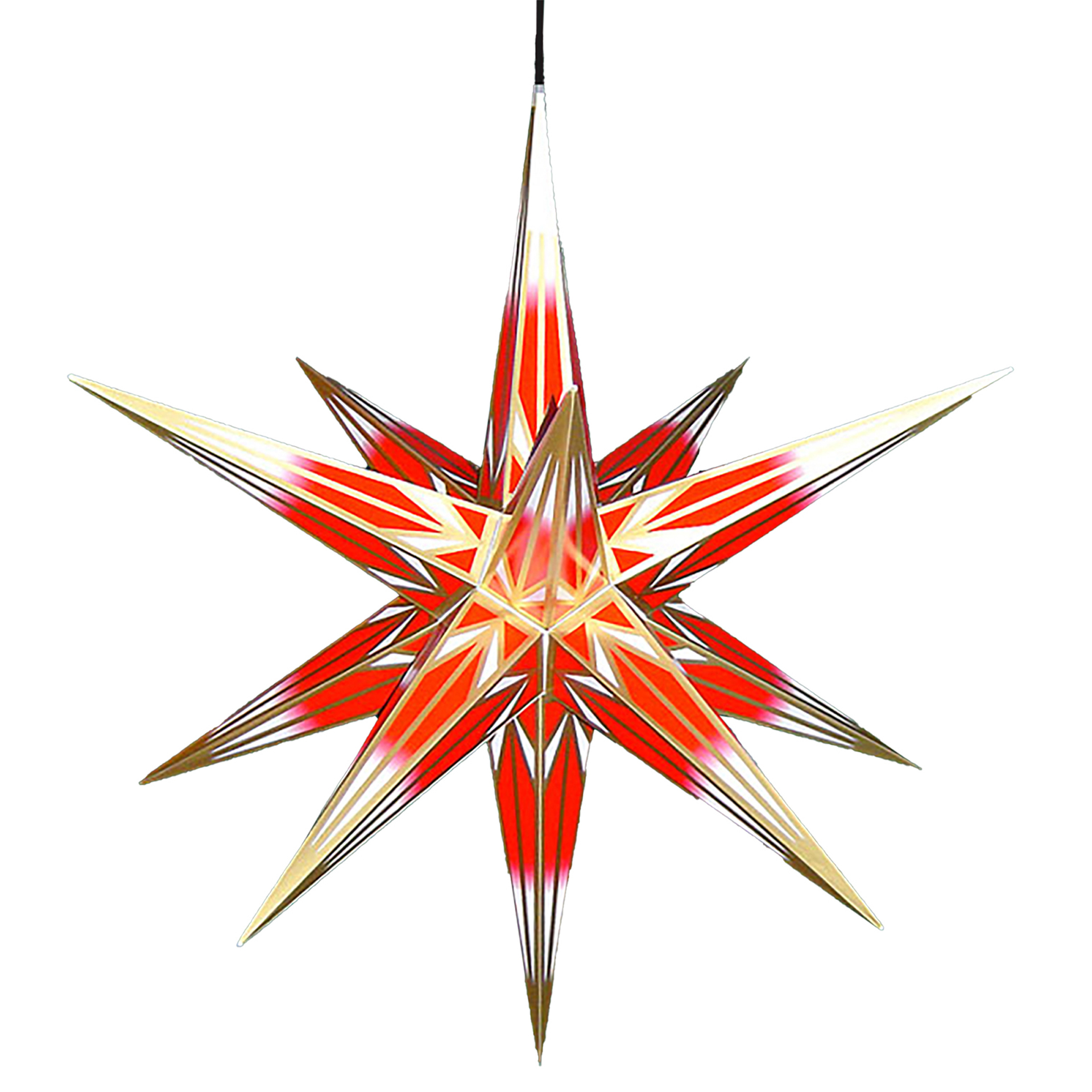 Haßlauer Außenstern, rot/gold Haßlauer Außenstern, rot/gold