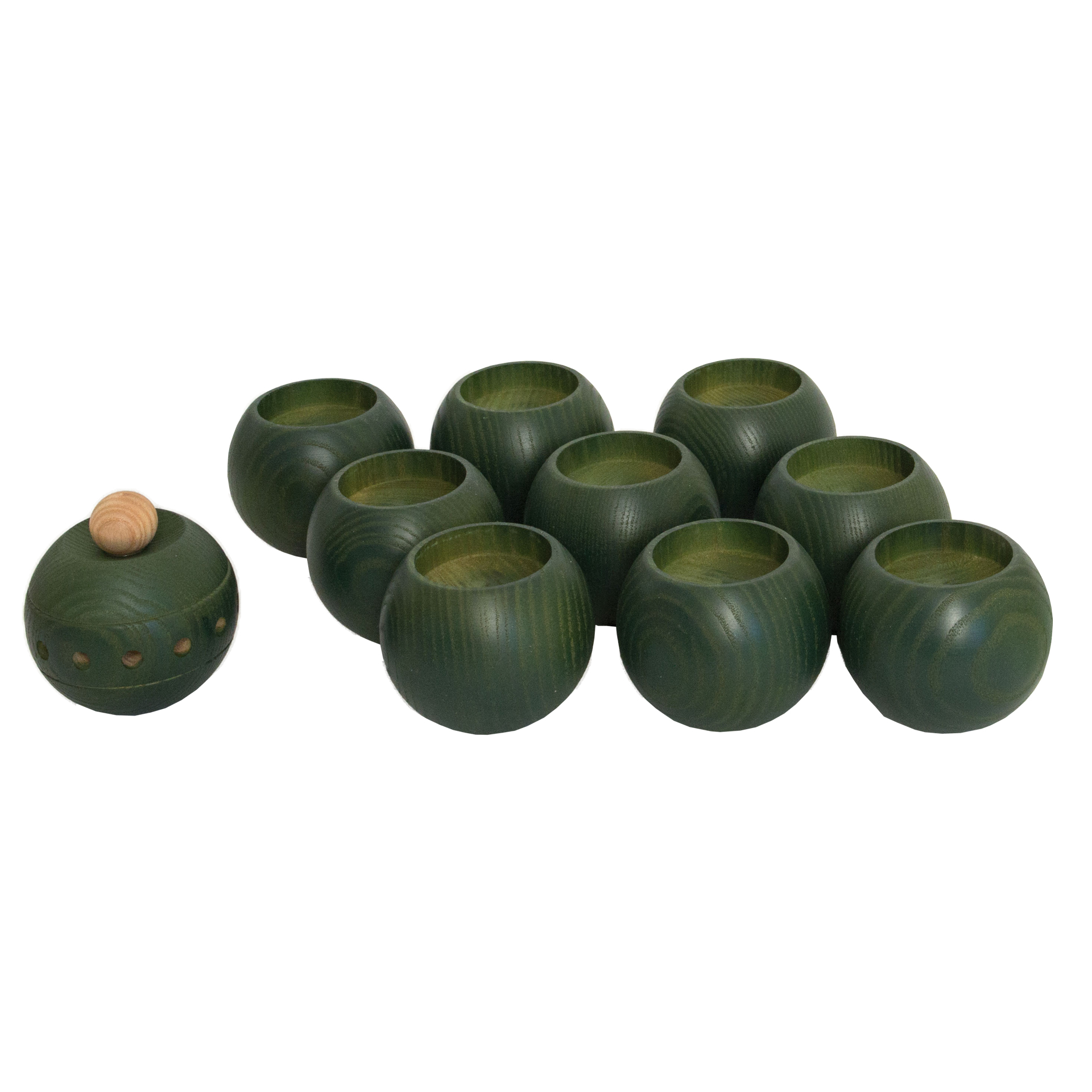 9 Kugeln grün für Massivholzpyramide 60cm 9 Kugeln grün für Massivholzpyramide 60cm