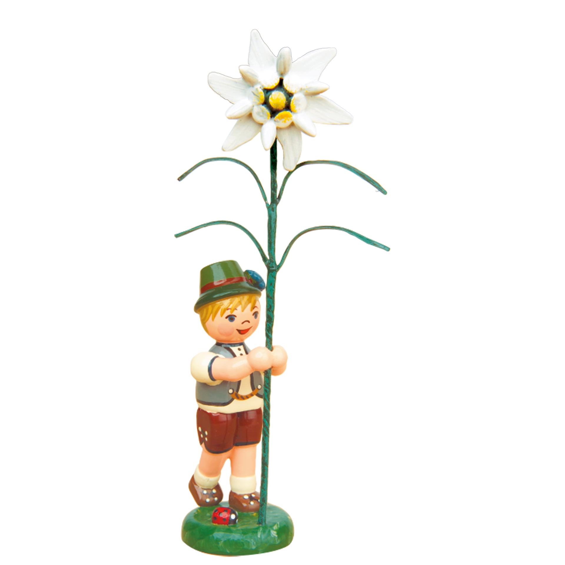 Blumenkind Junge mit Edelweiß Blumenkind Junge mit Edelweiß