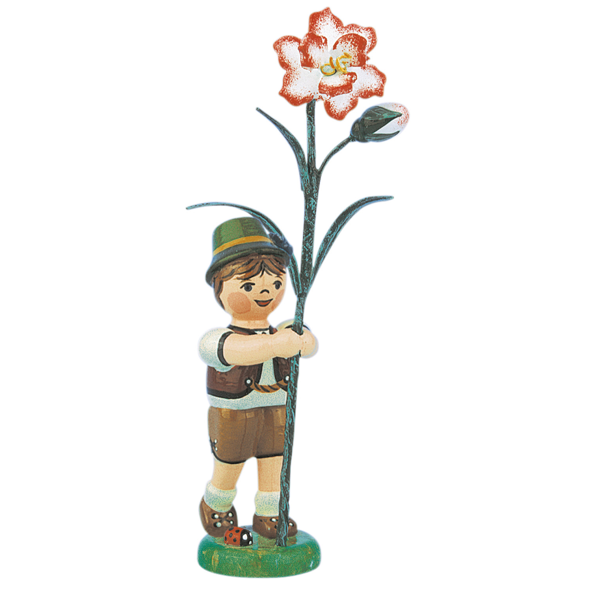 Blumenkind Junge mit Nelke