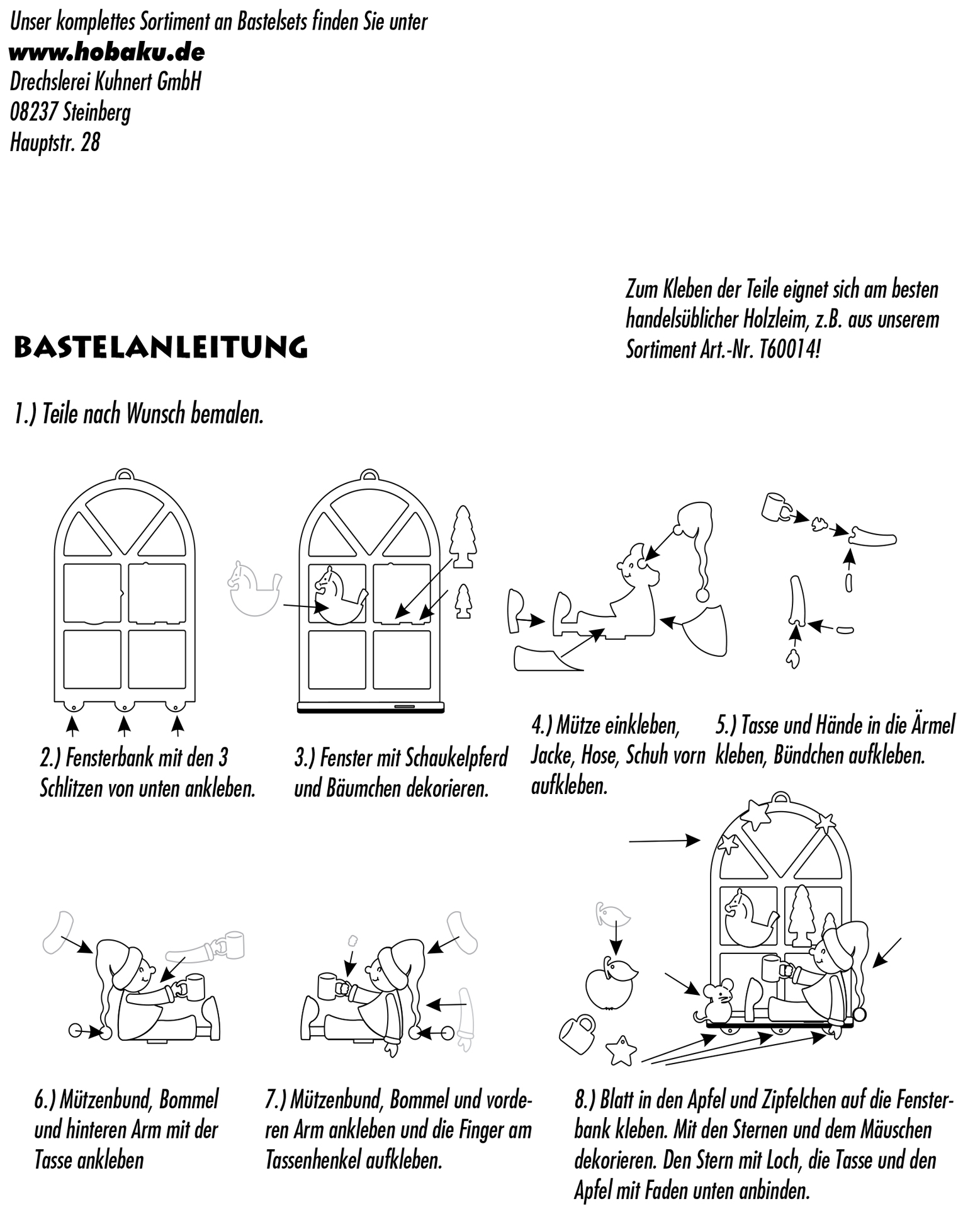 Bastelset Fensterbild Zipfelchen