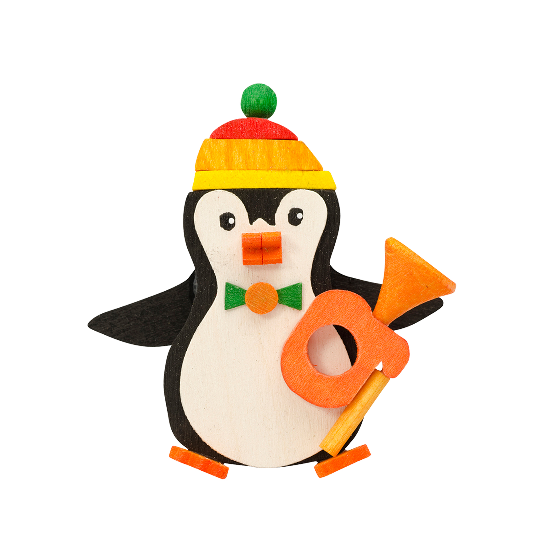 Baumschmuck Pinguin mit Trompete 