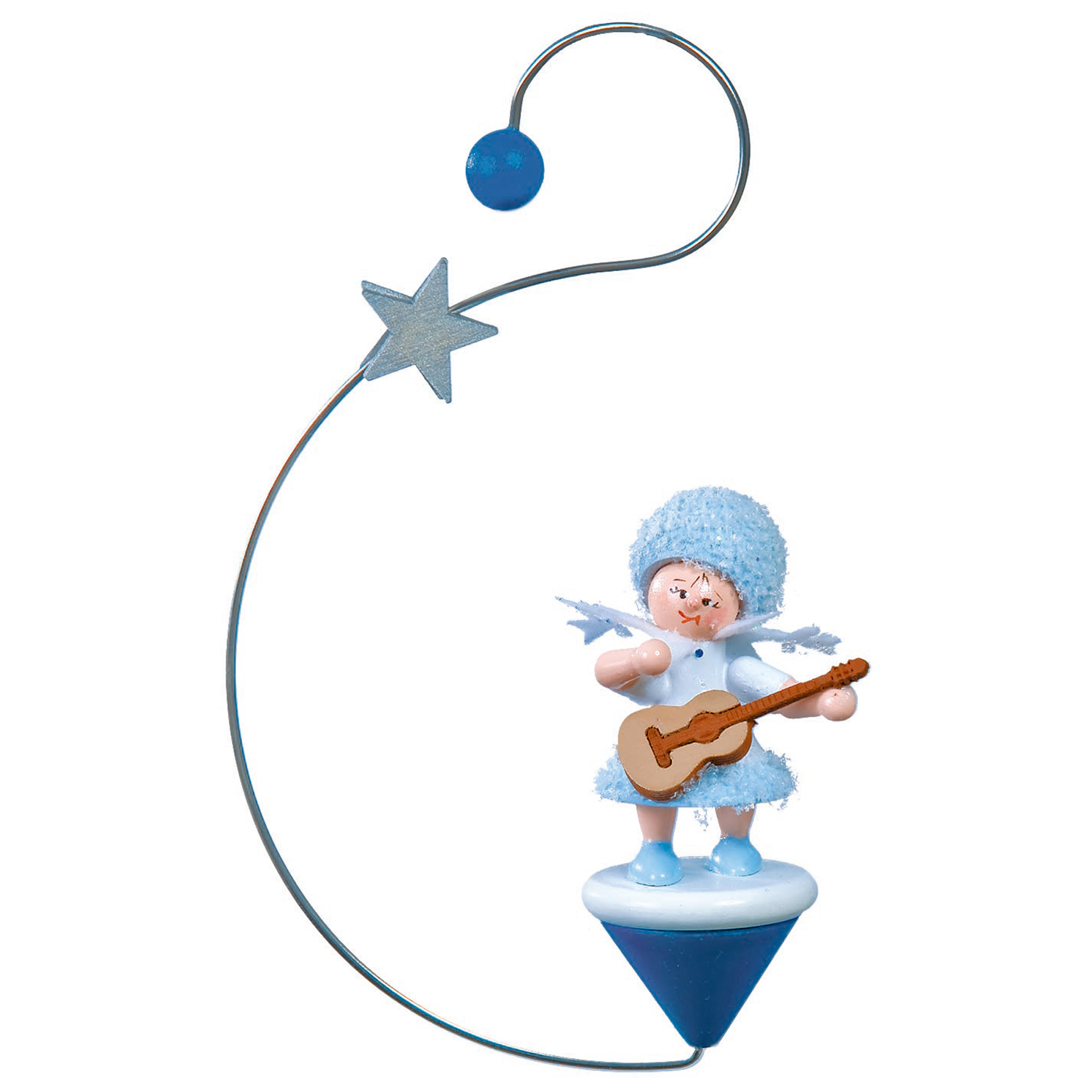 Baumschmuck Schneeflöckchen mit Gitarre