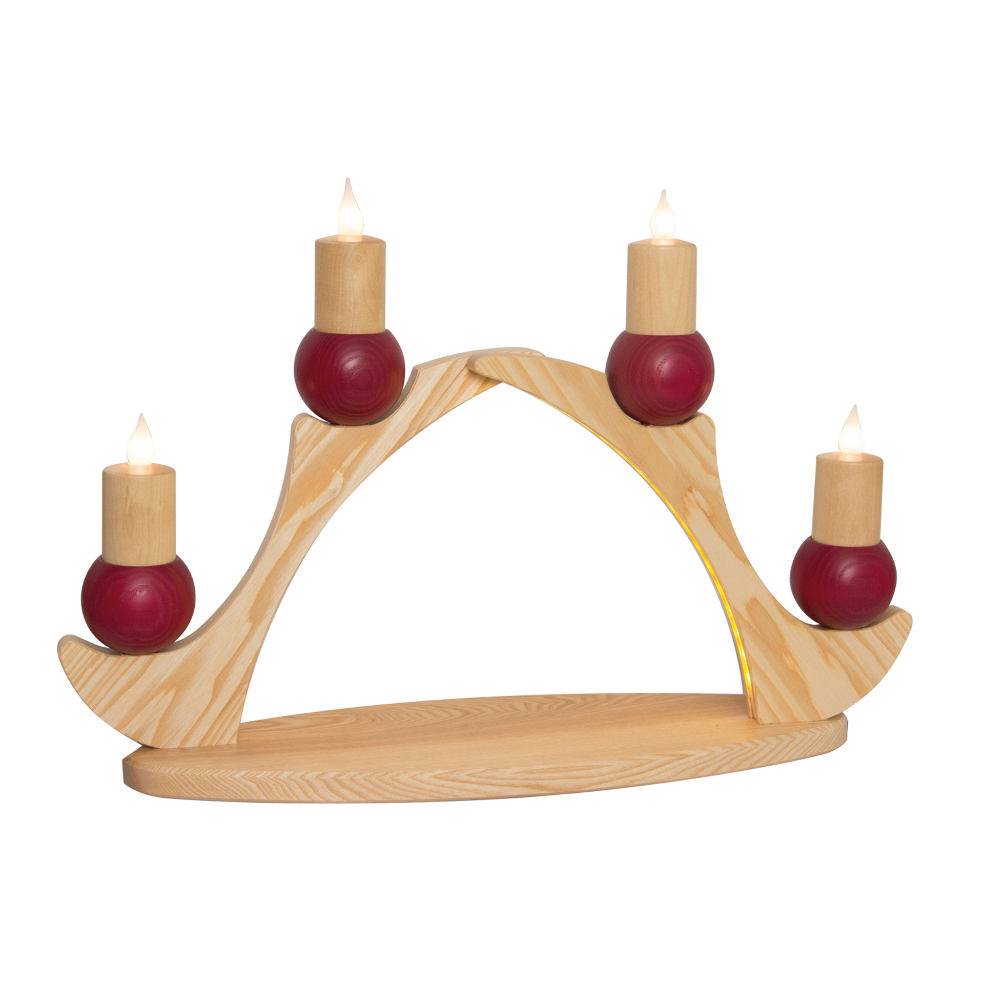 Fensterbogen 4 Kerzen, elektr. rot Fensterbogen 4 Kerzen, elektr. rot