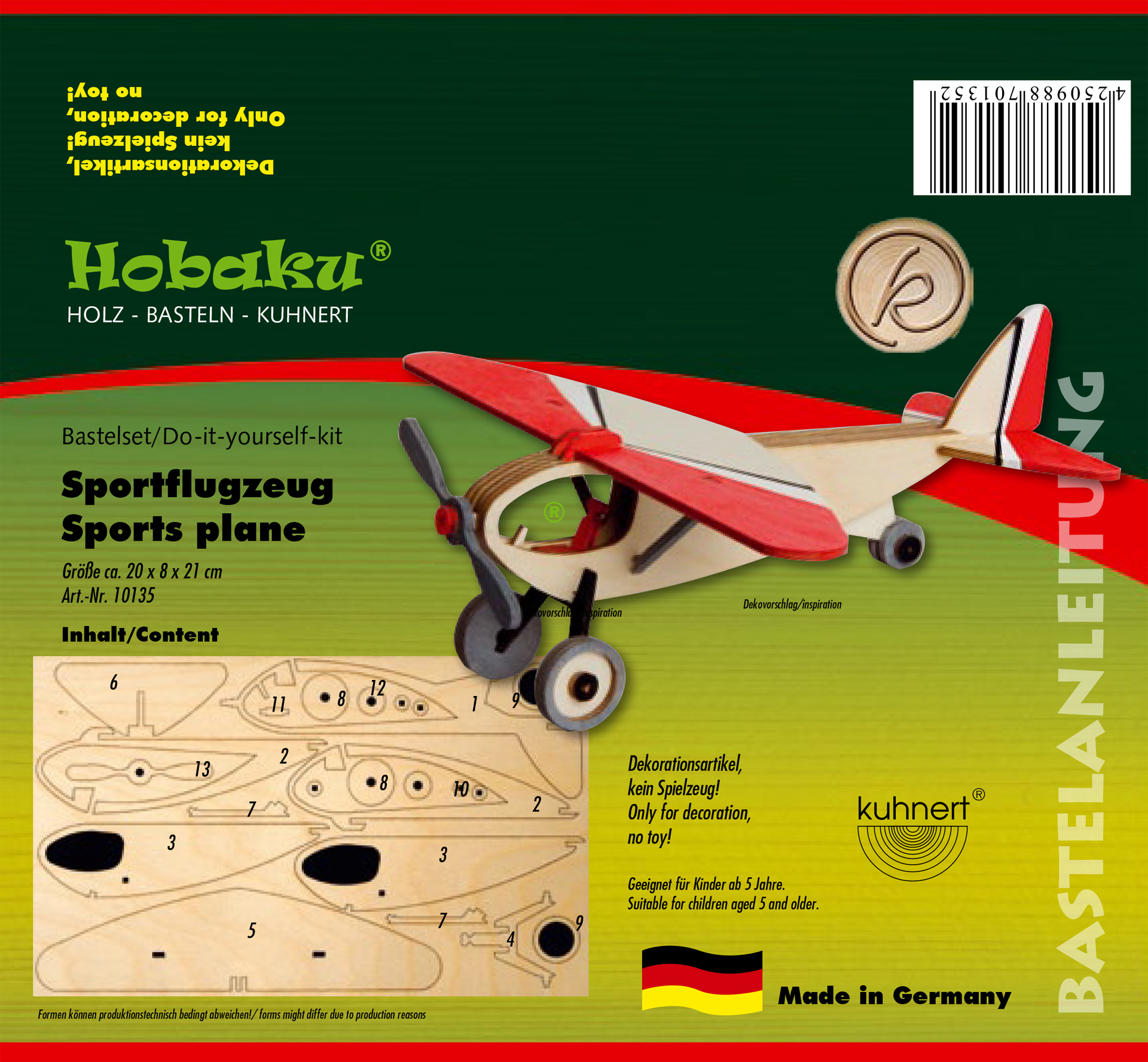 Bastelset Sportflugzeug