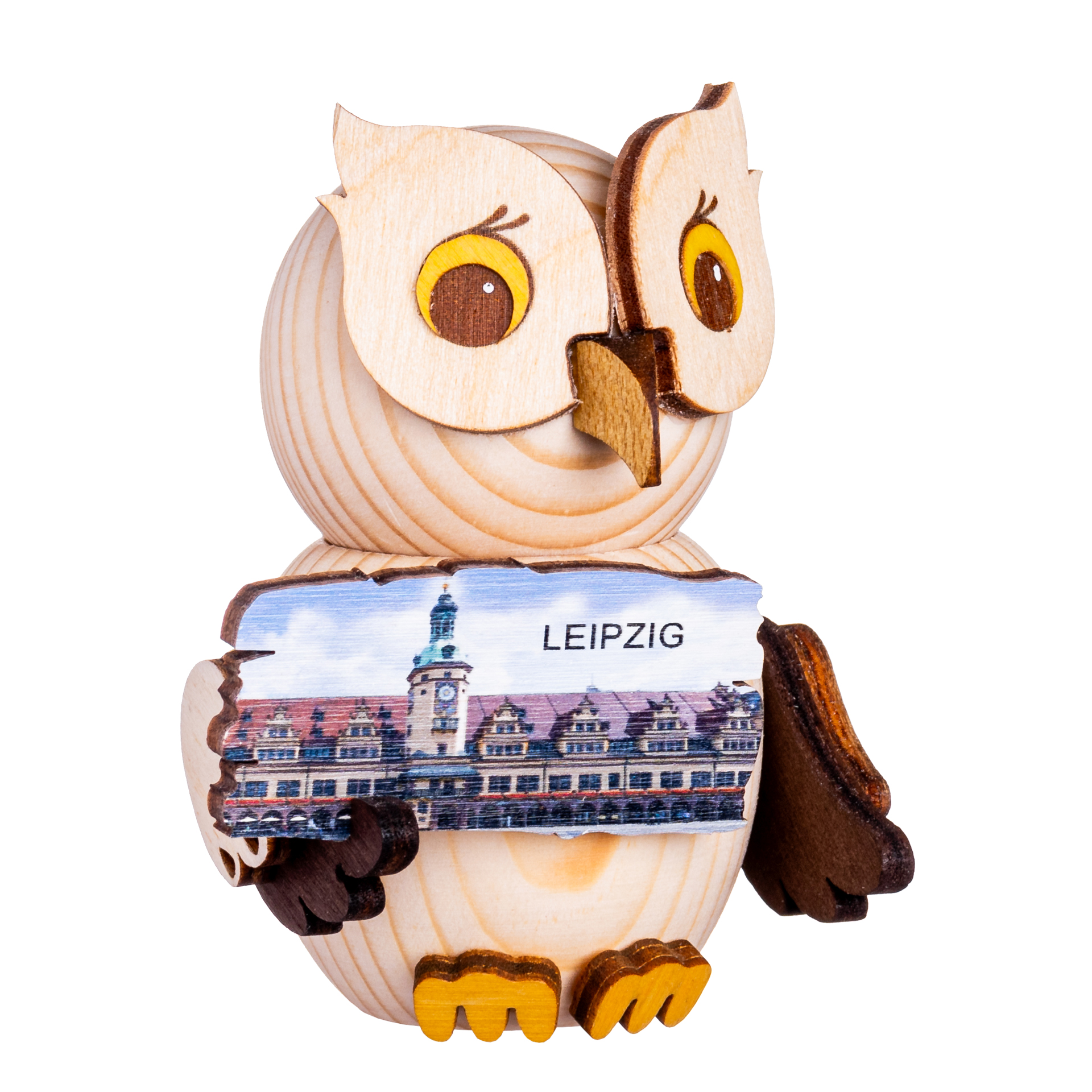 MINI Eule mit "Leipzig Rathaus"-Schild MINI Eule mit "Leipzig Rathaus"-Schild