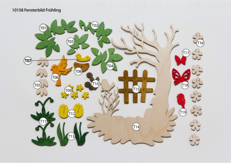 Bastelset Fensterbild Frühling Bastelset Fensterbild Frühling