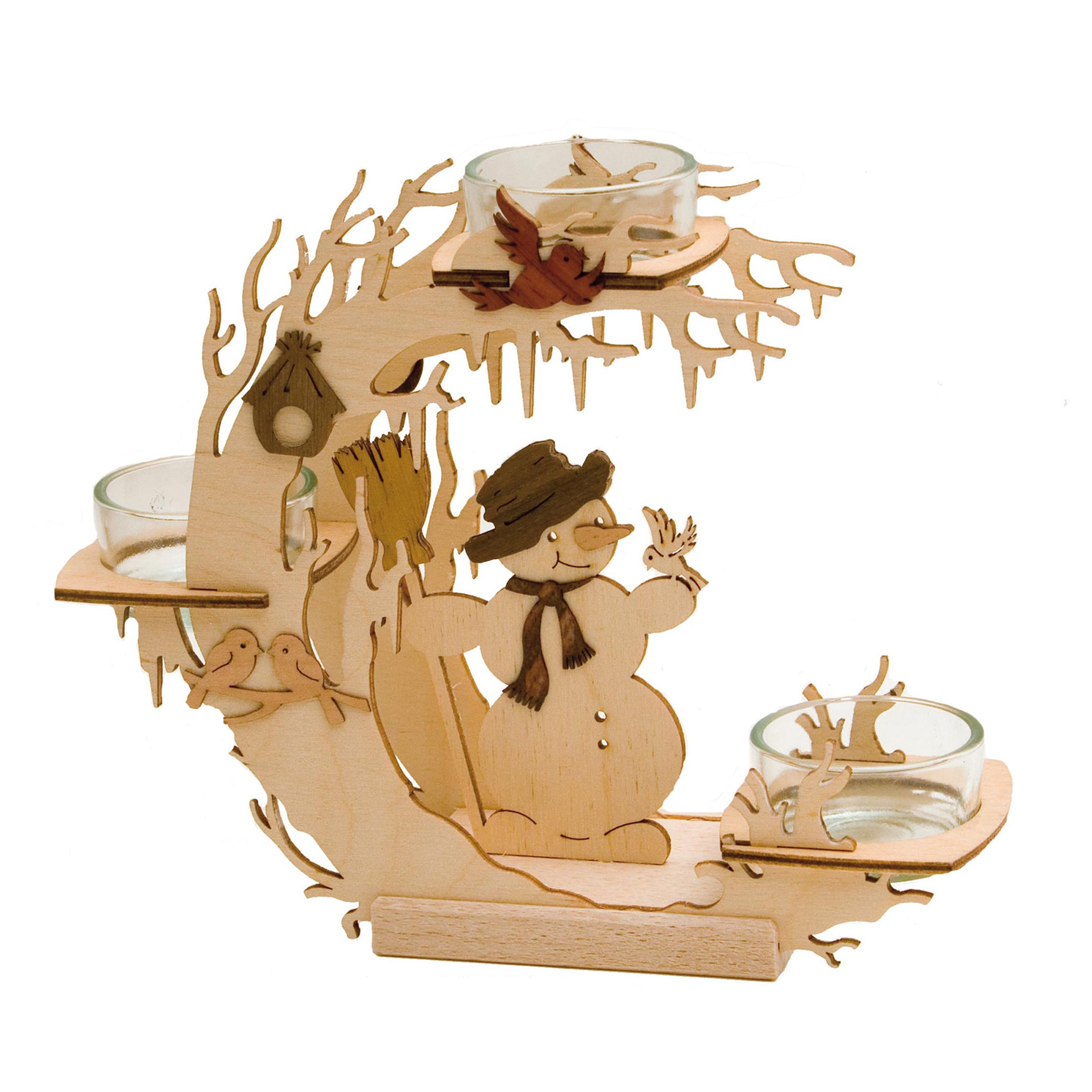 Teelichtkranz Schneemann Teelichtkranz Schneemann