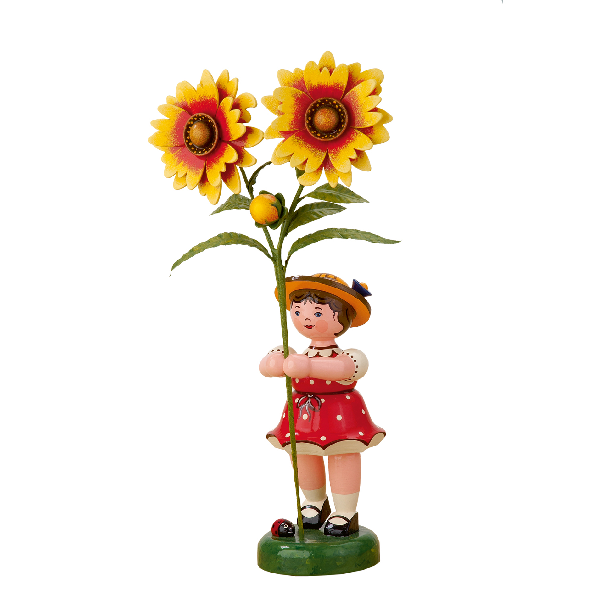 Blumenkind Mädchen mit Kokardenblume, groß