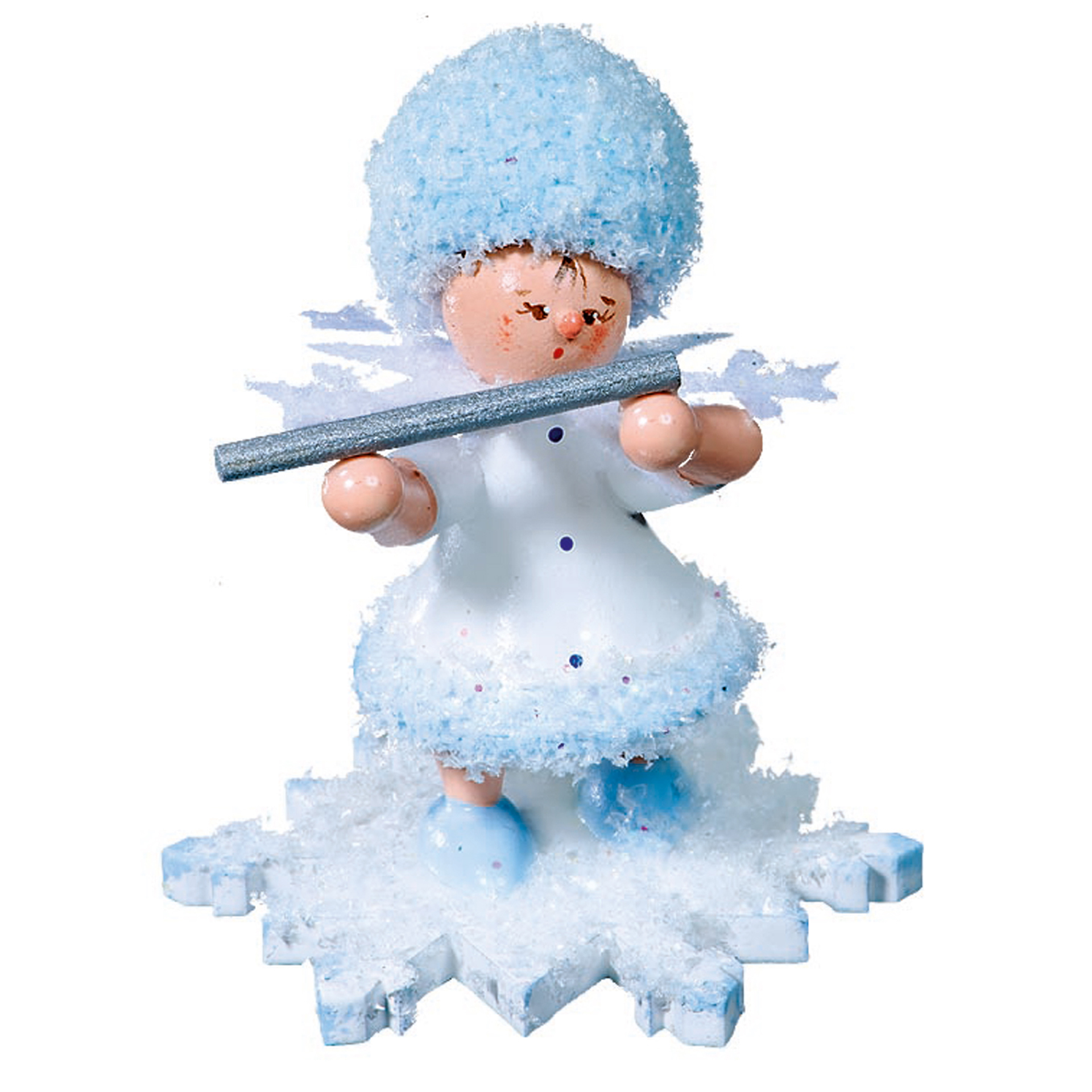 Schneeflöckchen mit Querflöte Schneeflöckchen mit Querflöte