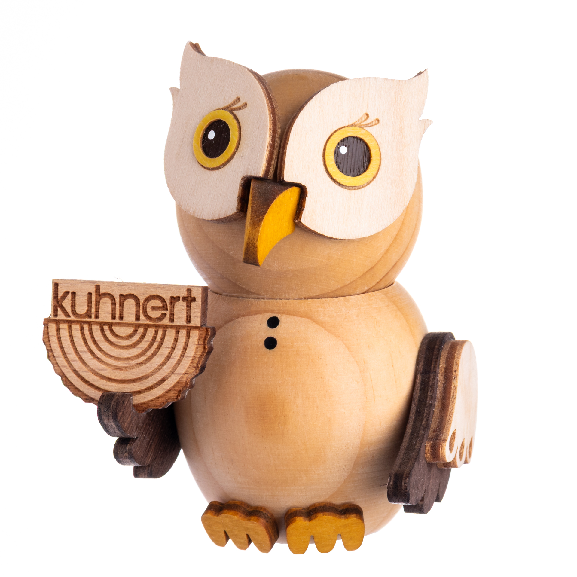 MINI Eule mit "Kuhnert" Schild