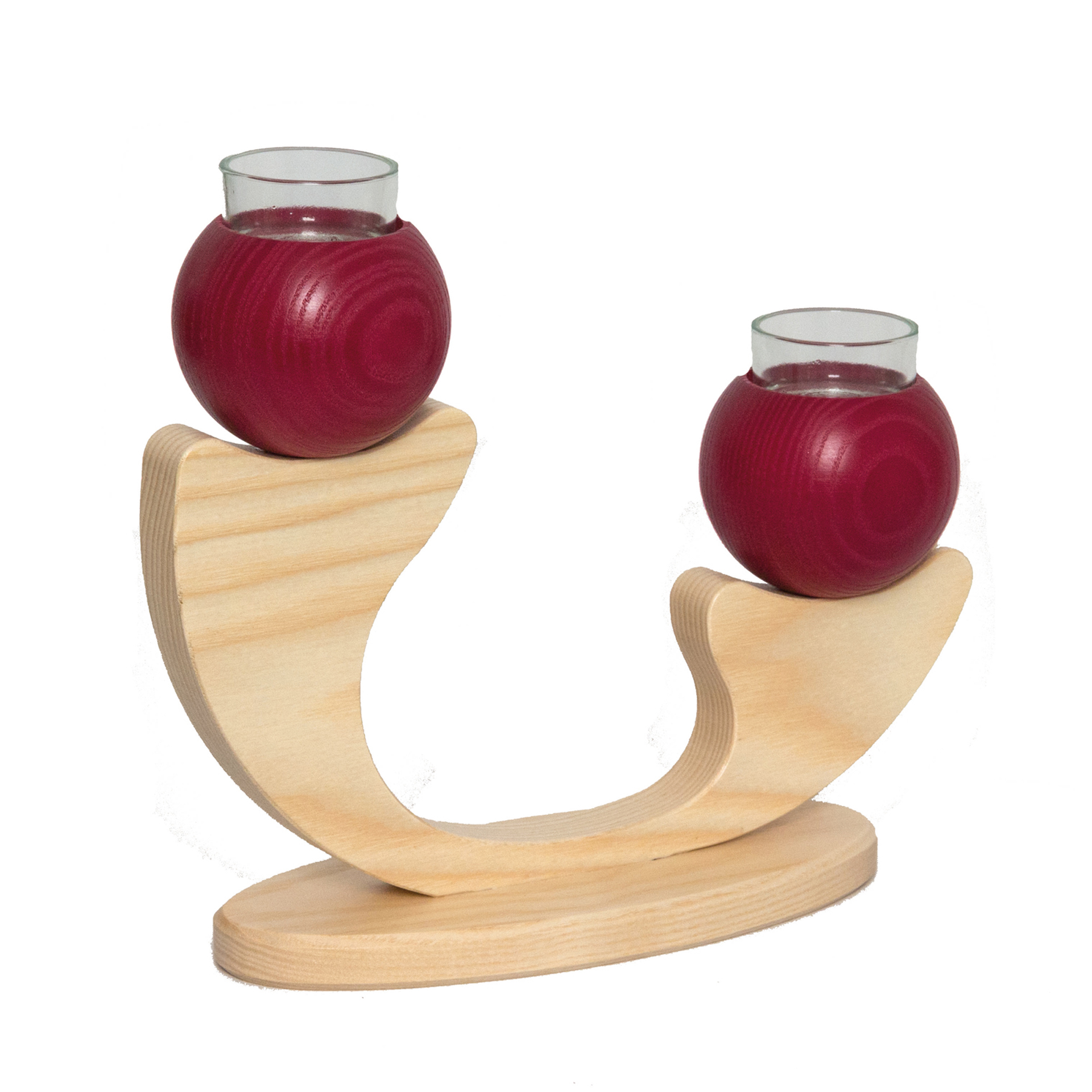 Tischleuchter 2 Kugeln, rot Tischleuchter 2 Kugeln, rot