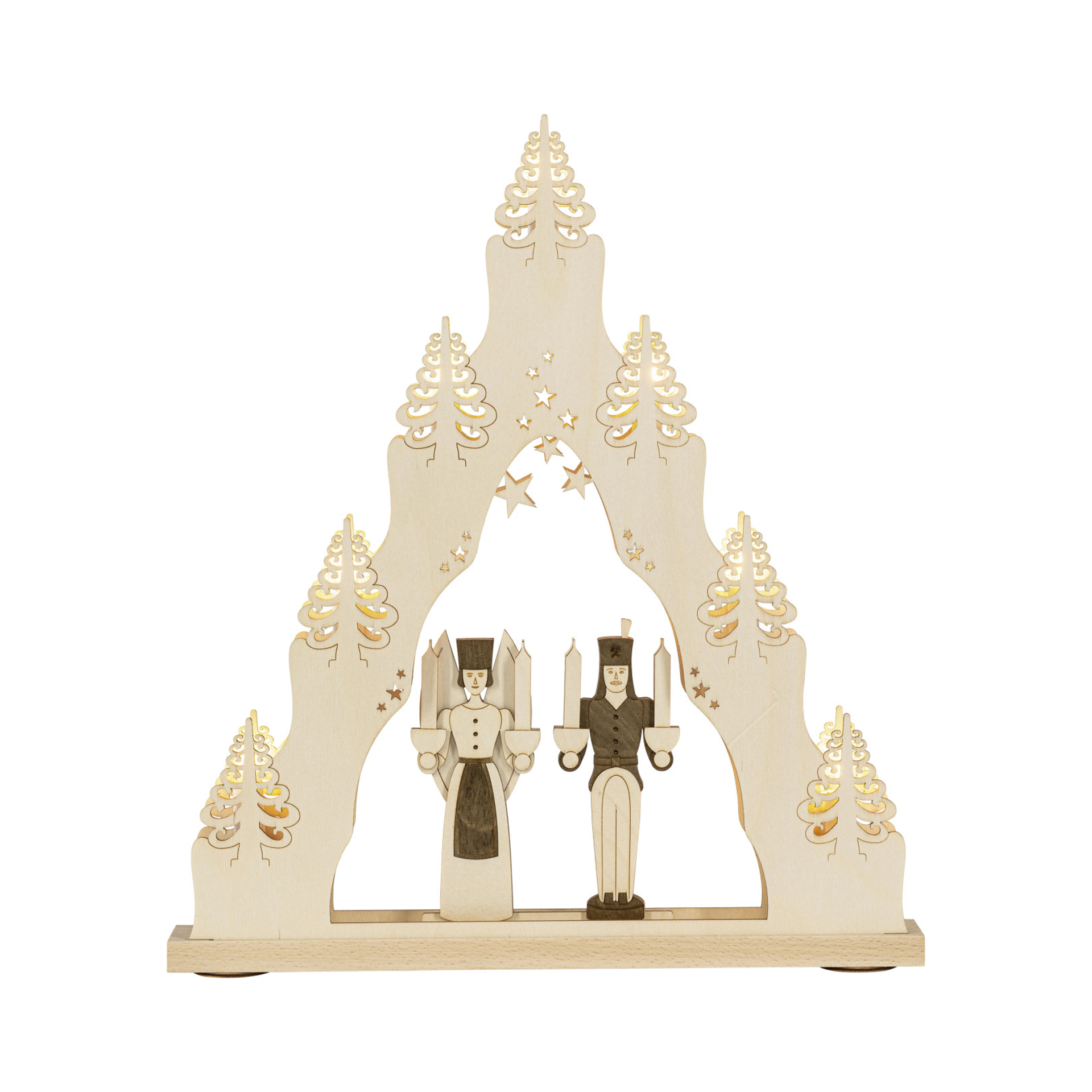 Lichterspitze Engel und Bergmann, LED Lichterspitze Engel und Bergmann, LED