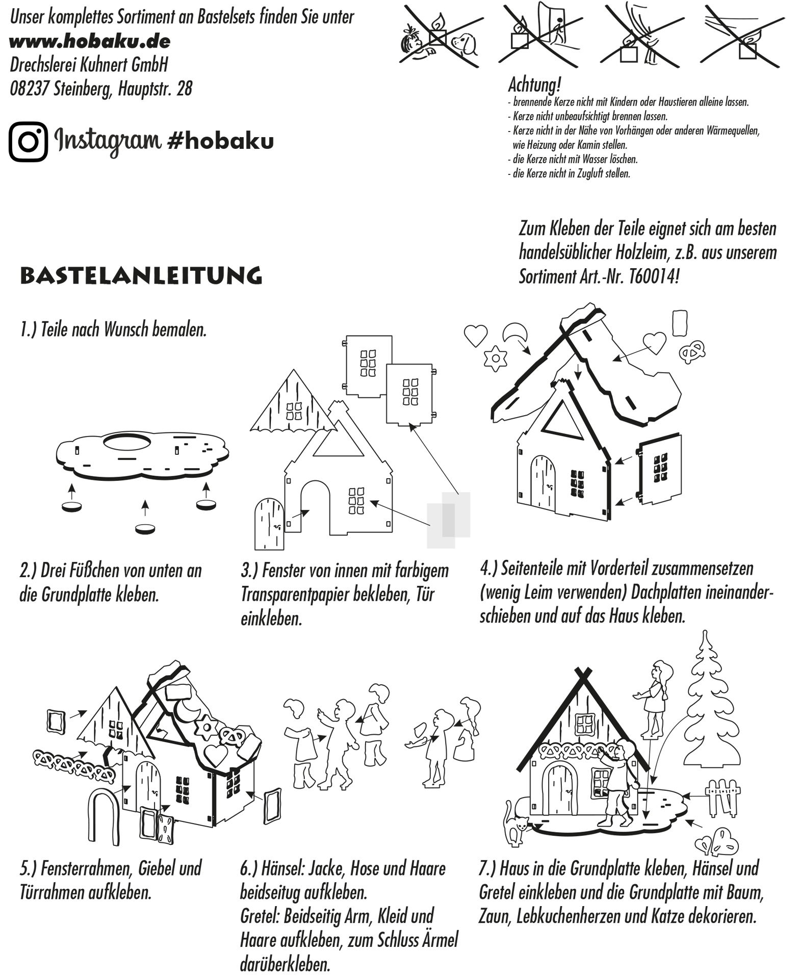 Bastelset Teelichthalter Hänsel & Gretel