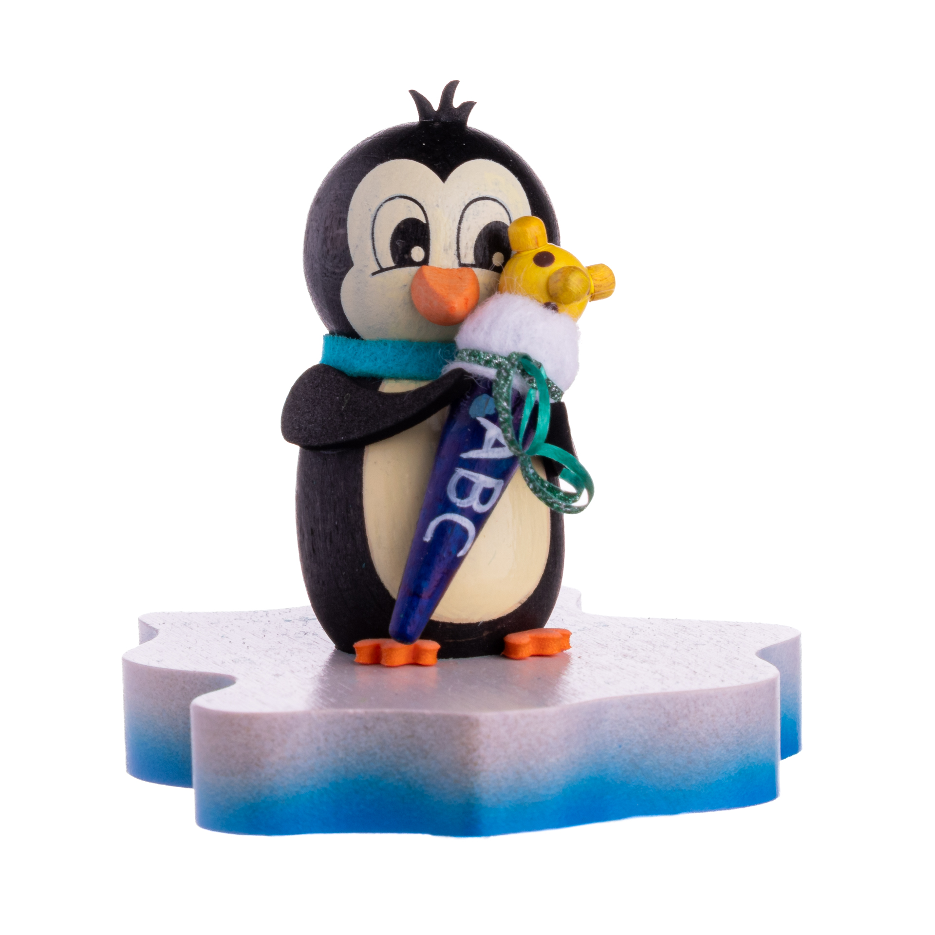 Pinguin auf Eisscholle "Zuckertüte blau"